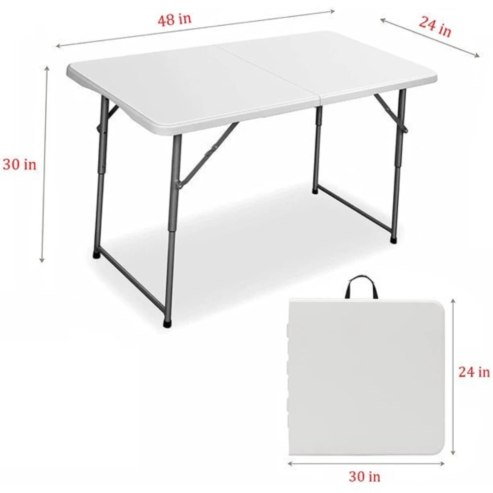 

Portable Plastic Folding Tables for Indoor Outdoor, White