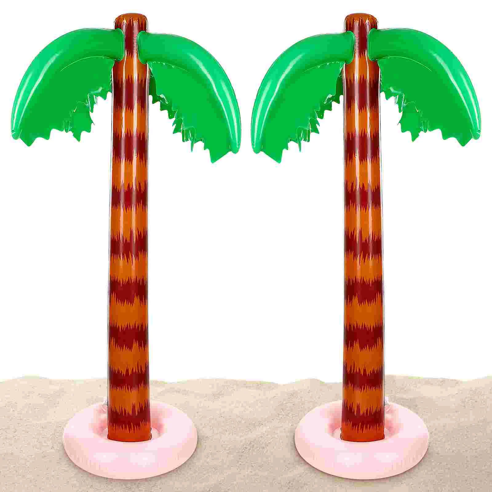 

3Pcs Inflatable Palm Trees Giant Tropical Inflate Coconut Trees Blow Up Palm Trees Large Summer Beach Theme Party Photo Prop