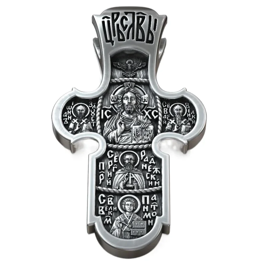 18 г восточного христианского православного креста с Иисусом Христом и святами