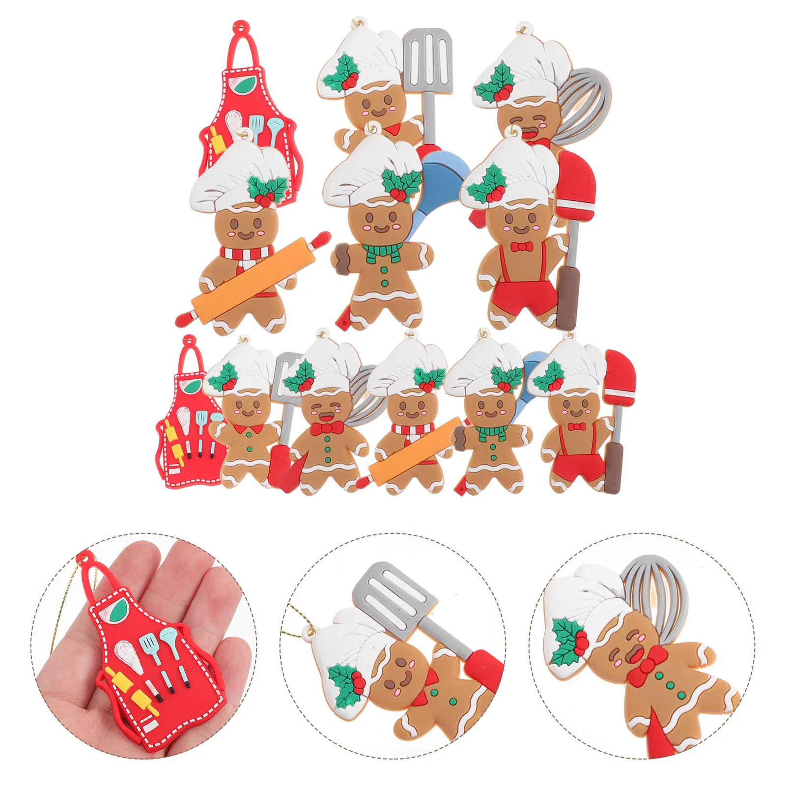 

Gingerbread Christmas Man Hanging Ornament Ornaments Decortree Decoration Holiday Party Decorations Chef Ginger Cookie Rustic