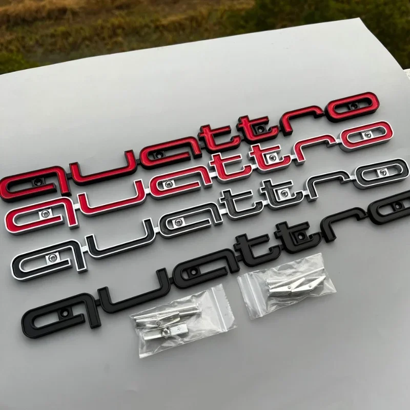 Фото Для Audi Для Audi A3 A4 A5 A6 A7 A8 Q3 Q5 Q7 S3 S4 S5 S6 RS4 Передняя решетка с логотипом Quattro Значок Наклейка №1
