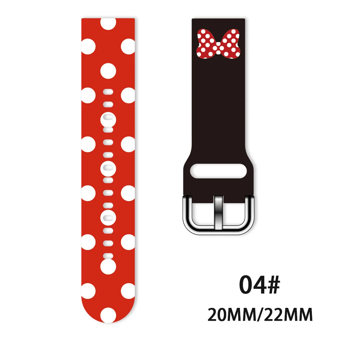 Фото Ремешок для часов Disney Mickey Minnie для Huawei watch 2Pro GT/GT2 Samsung galaxy watch/active2/gear sport/s3 Sz, классический ремешок 20 мм, 22 мм №2