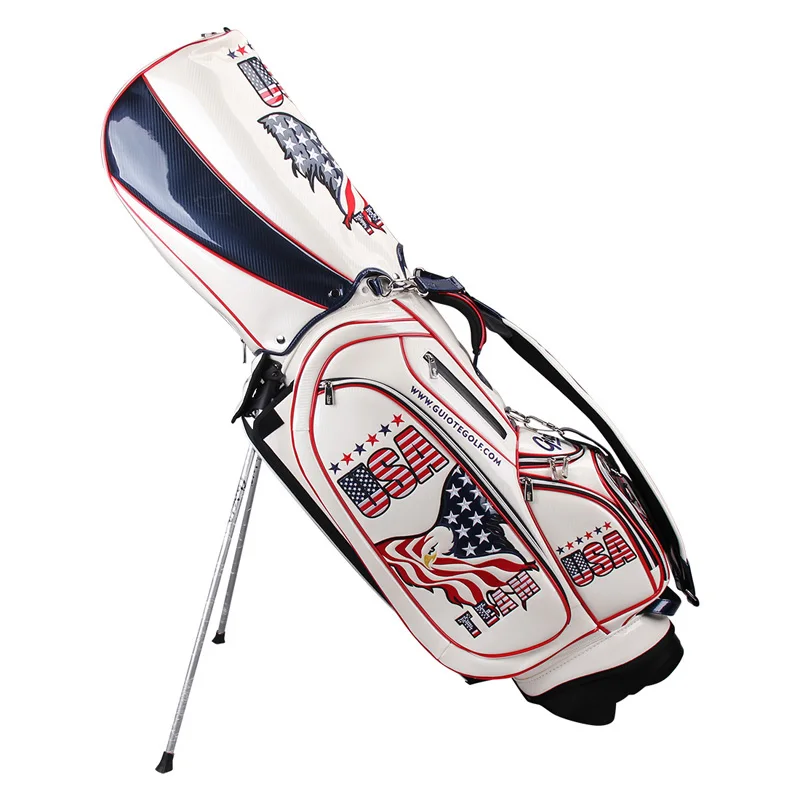 

Golf hybrid Stand Bags USA eagle design PU leather 9.5" Free shipping