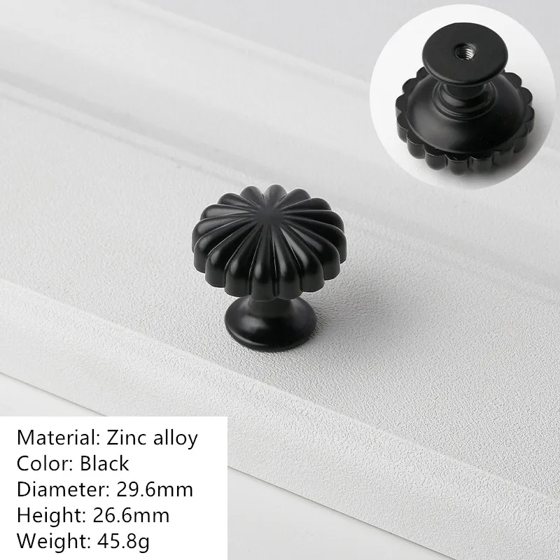 

Ручки для шкафа из цинкового сплава черные золотые