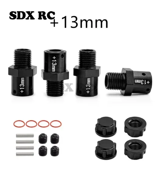 Металлический удлиненный шестигранный адаптер ступицы колеса 17 мм + 10/13 для Arrma 6S