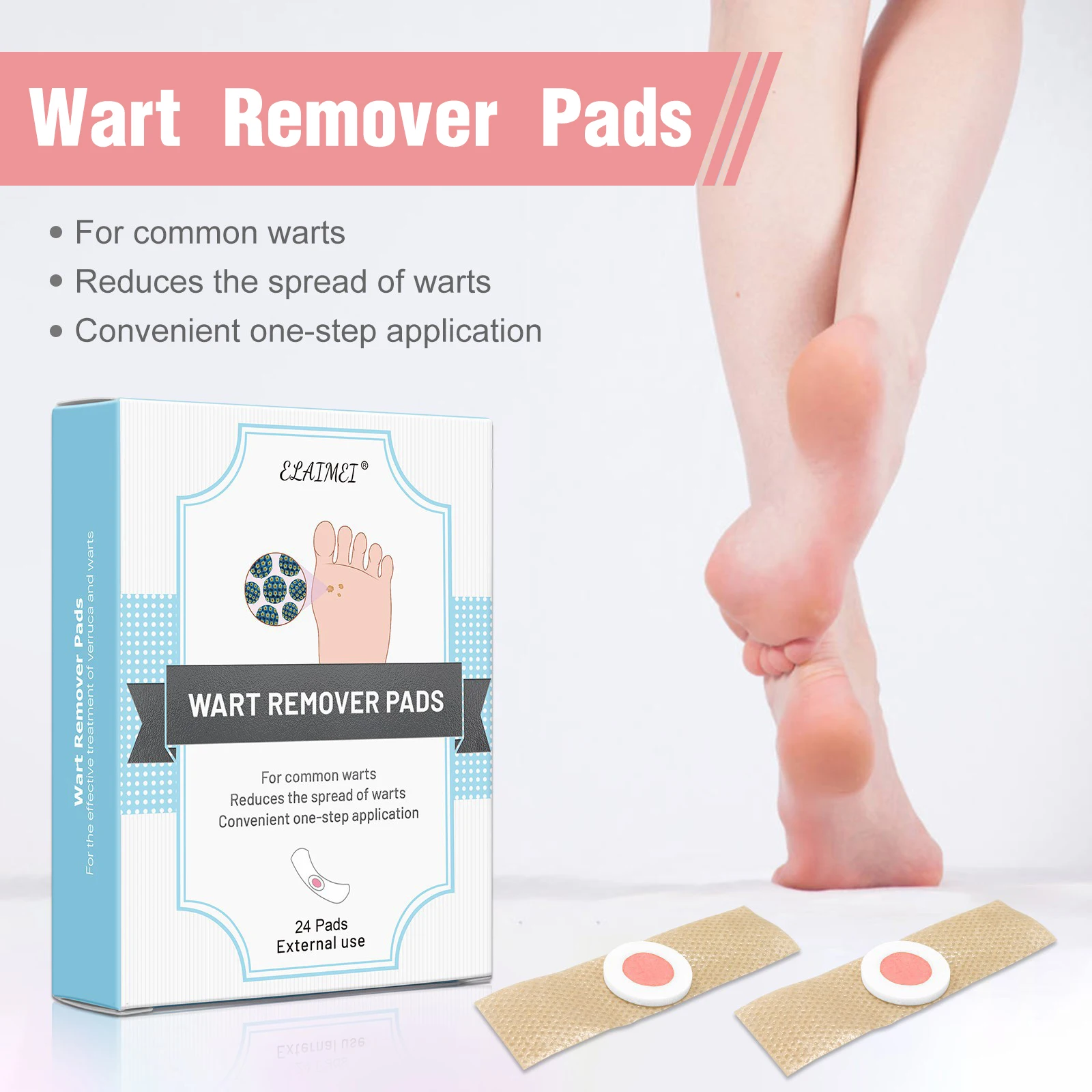 

24 шт., пластыри для удаления мозолей и бородавок