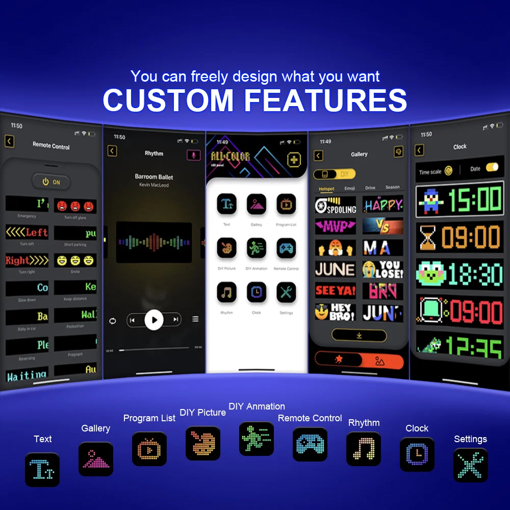 Светодиодный гибкий подвижный рекламный знак дьявольский глаз приложение для