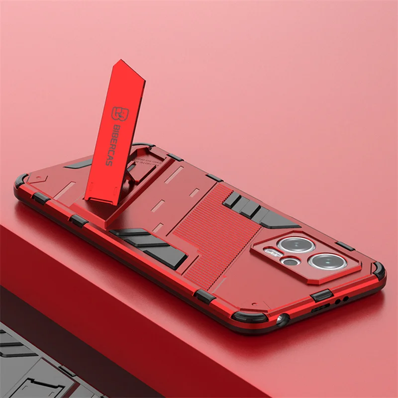 Punk Case Poco X4 GT Cover Case For Poco X4 GT Coque Shell Fundas Armor Shockproof Hard Stand PC Phone Bumper For Poco X4 GT