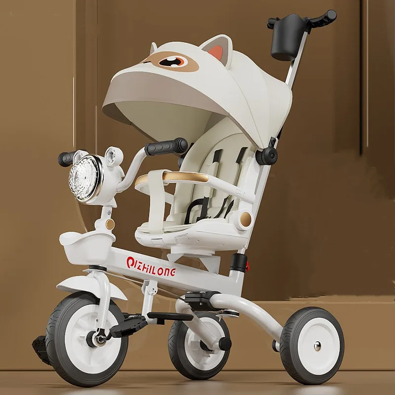 Детские трехколесные велосипеды многофункциональные складные могут сидеть и