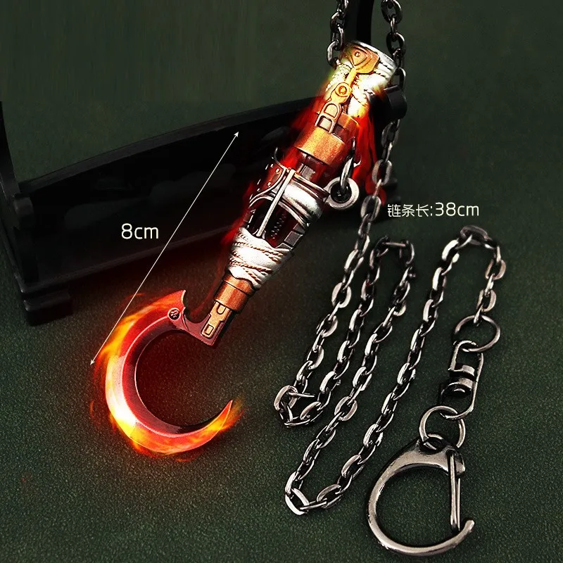 

The Twins Weapon 8cm Blood-piercing Hook Spade Vere Katana Samurai Real Steel Anime Weapons Keychains Toys for Kid Birthday Gift