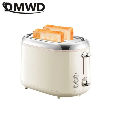 DMWD 7Gear Электрический тостер 2 ломтика хлебная печь сэндвичница автоматический инструмент для выпечки машина для завтрака с грилем разморозка разогрев