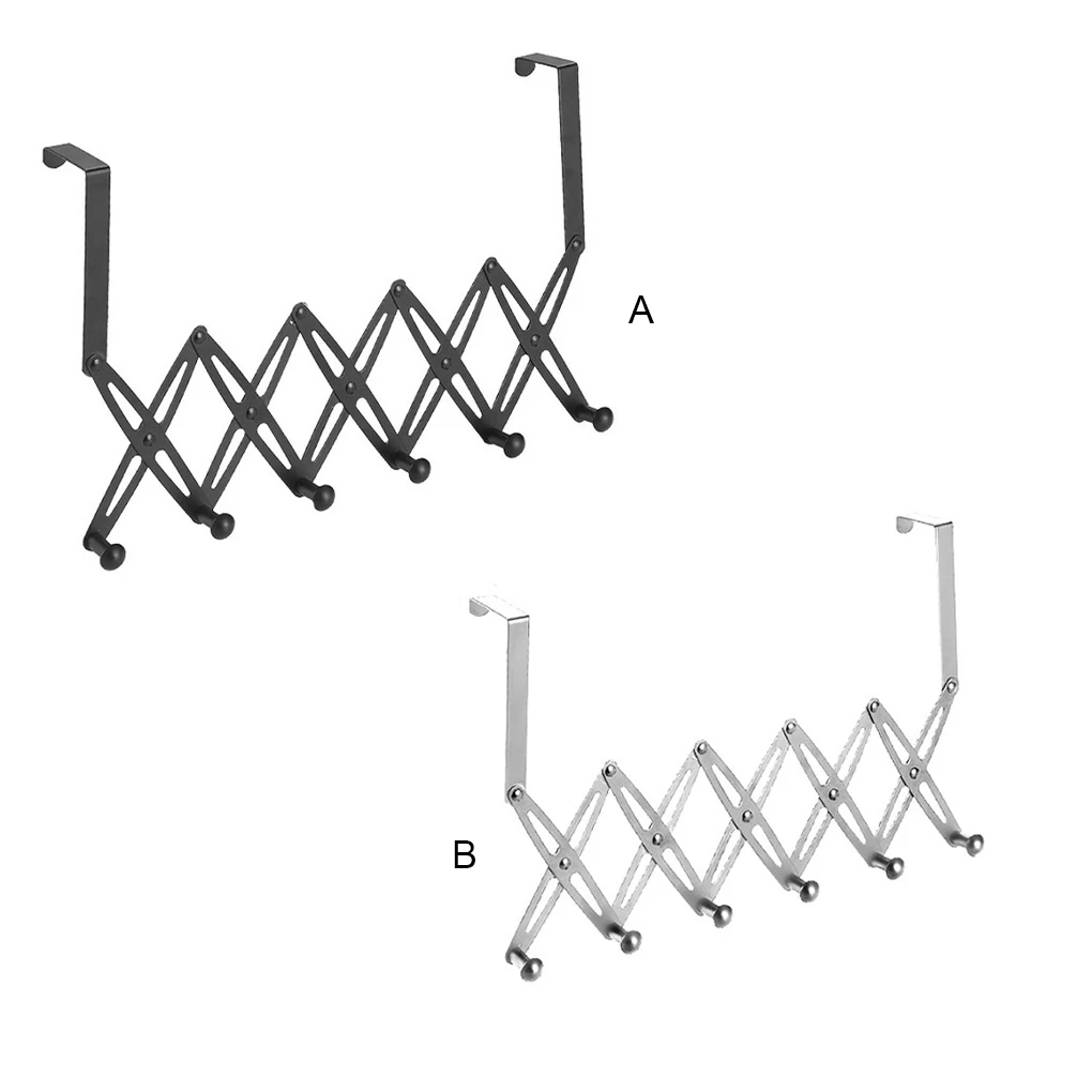 

Over the Door Hook Stainless Steel Hanging Towel Tie Scarf Holder Hotel Living Room Coat Organizer Hanger Shelf