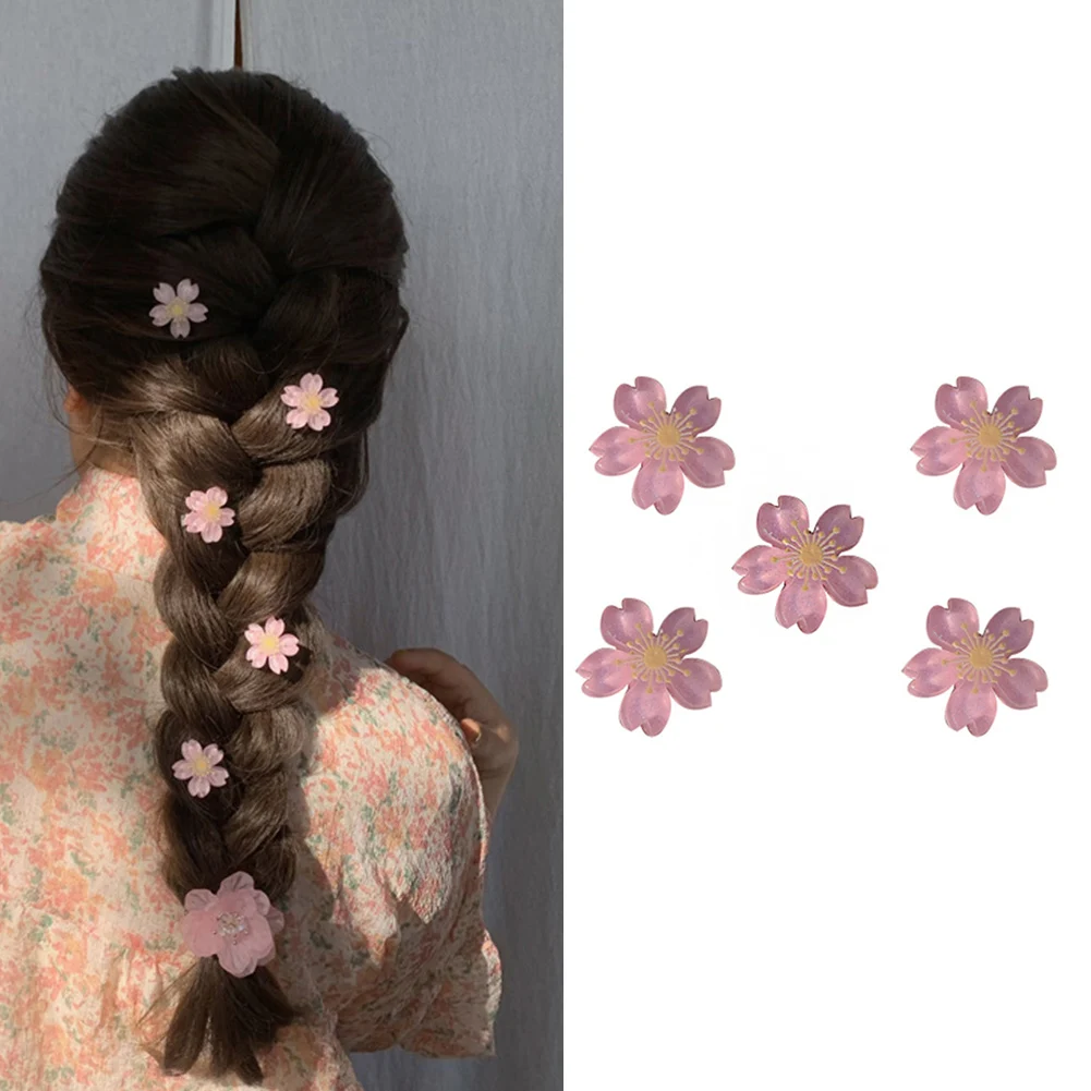 

Hairclip Headwear Flower Headpiece Sweet Hairgrip Girls Hair Clip Cherry Blossoms Hairpin Buckle Barrette BB Clip