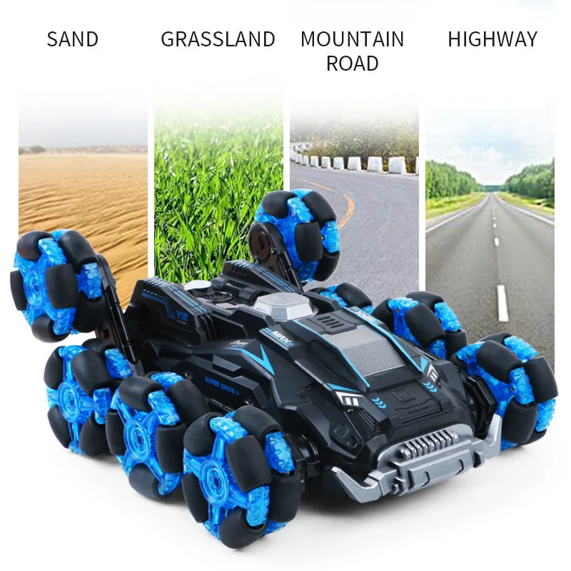 2.4G Remote Control Eight-wheel Stunt Drift Spray Car Can Climb Stairs Gesture Induction Four-wheel Drive Toy Car enlarge