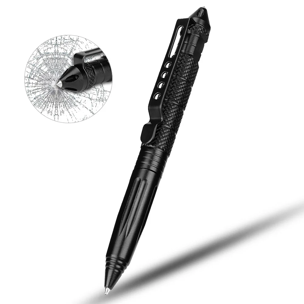 

New Mini Portable Tactical Pen Outdoor Self Defense Lifesaving Hammer With Writing Clip