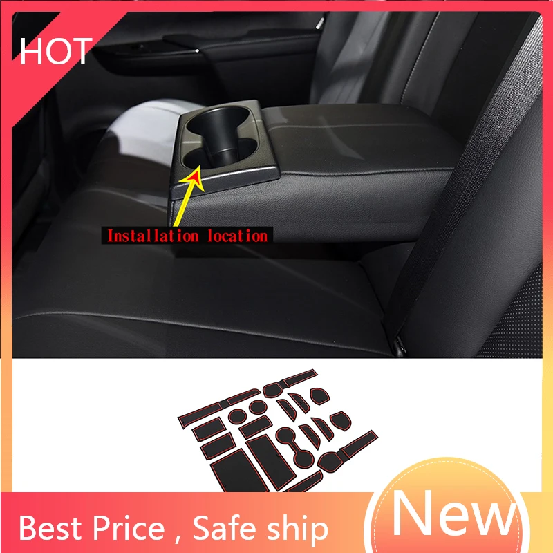 

Для Toyota Hilux 2015 2016 2017 2018 2019 2021 Автомобильный интерьер красная противоскользящая Автомобильная дверь резиновая чашка подушка для ворот слот прокладка аксессуары