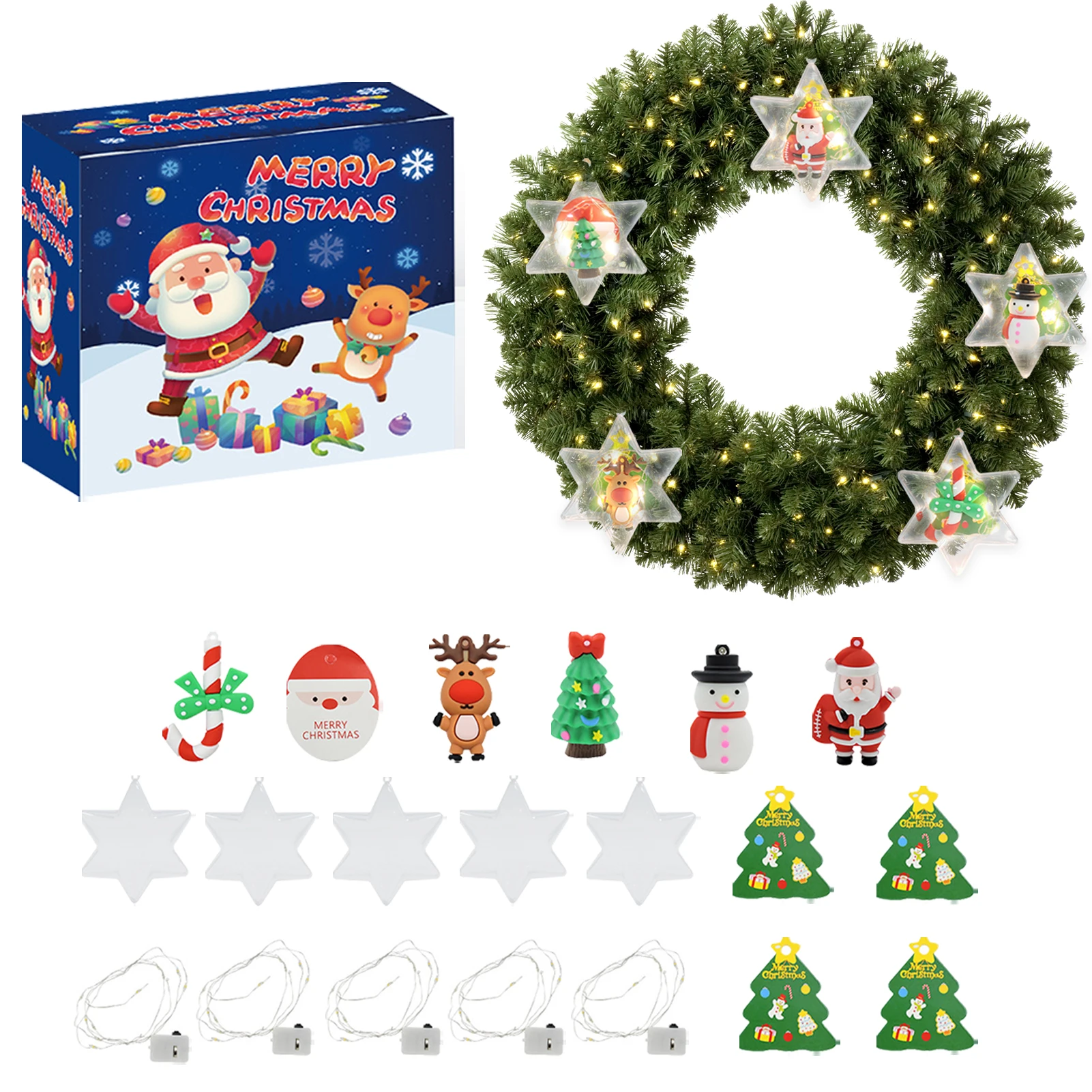 

Рождественские украшения «сделай сам», Рождественская елка, светящиеся искусство и поделки своими руками для рождества, Нового года, дня ро...