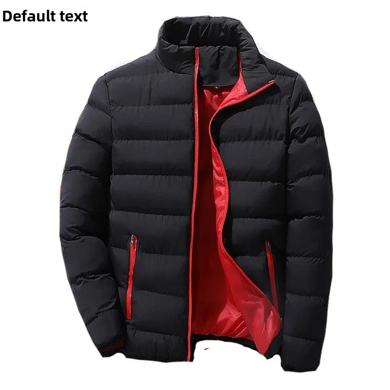 2023 New Winter Casual Stand Collar Cotton Coat Sporty Trendy Padded Youth Bottom Zippered Cardigan Parkas