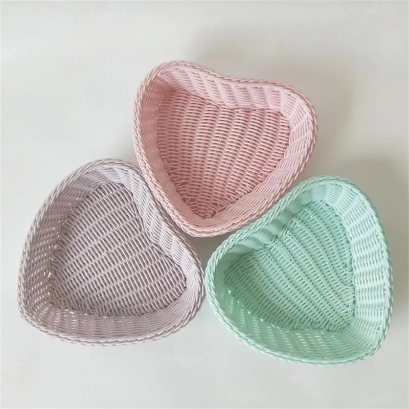 

Portable Storage Basket Desktop Love Heart Shape Decoration Basket Multifunctional Baskets Organization Storage Nordic