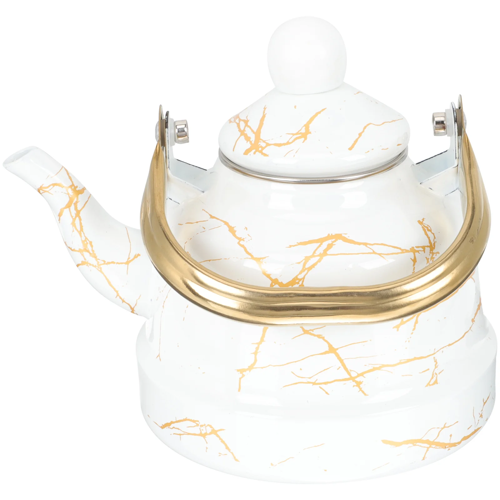 

Kettle Tea Water Enamel Pot Teapot Stovetop Whistling Coffee Boiling Induction Porcelain Pots Gas Vintage Kitchen Camping