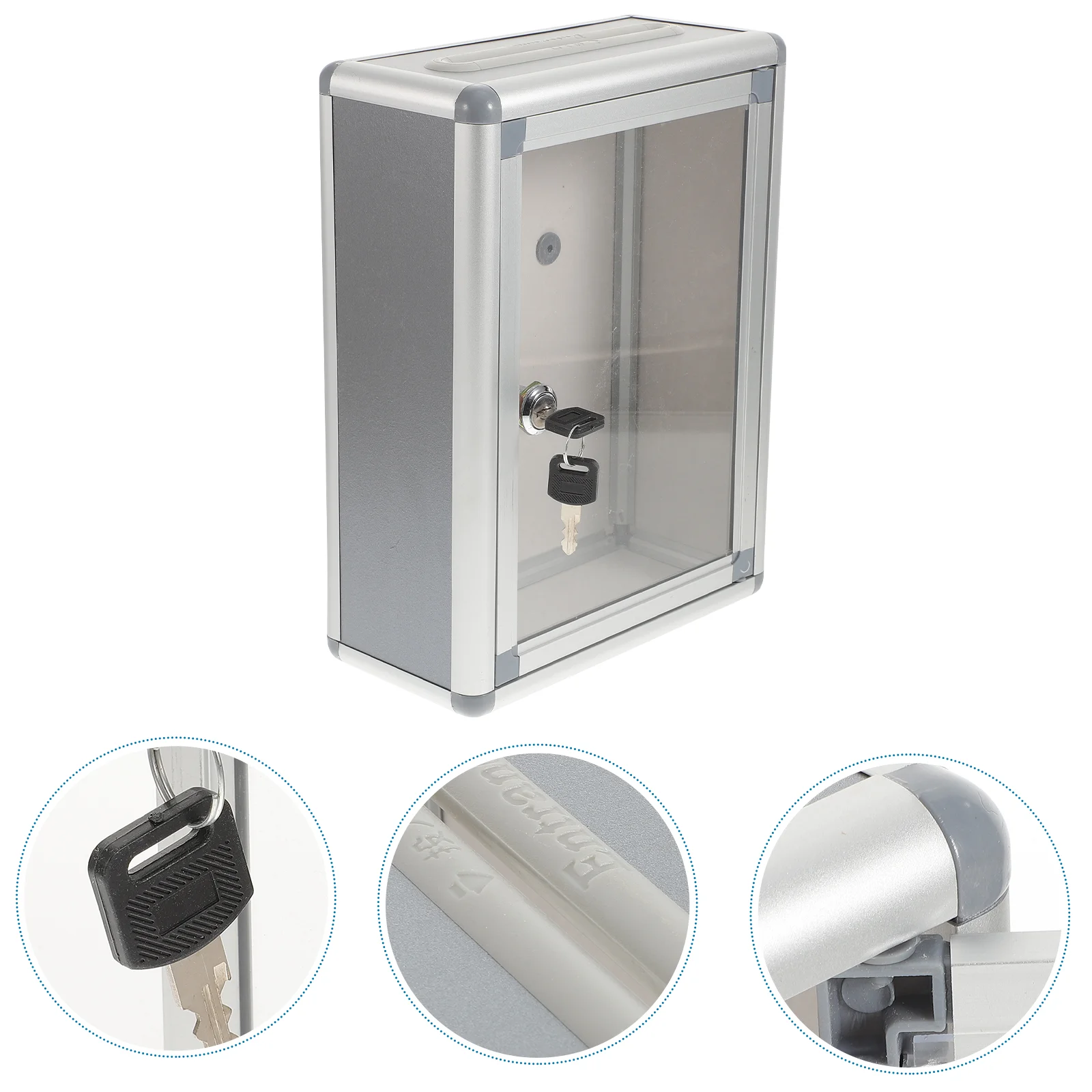 

Mailbox Suggestion Household Letter Wall Mounted Aluminum Alloy Outdoor Donation Lockable Cards Post