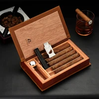 galiner luxury cigar humidor with cutter portable humidifier hygrometer smoking accessories leather case cedar wood box travel