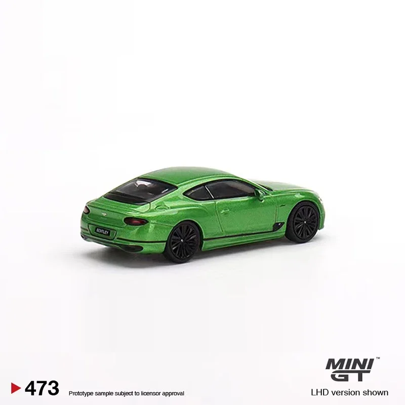 Модель автомобиля MINIGT 1:64 B Continental GT Speed 2022 литая под давлением сплава # 473 LHD Apple Green