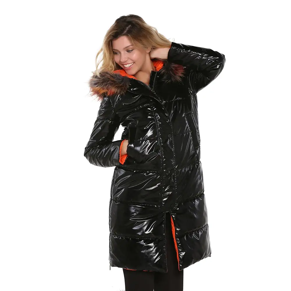 Black orange hedgehog real fur coat, real fur coat, real fur clothing, real fur gilet, real fur vest, real fur