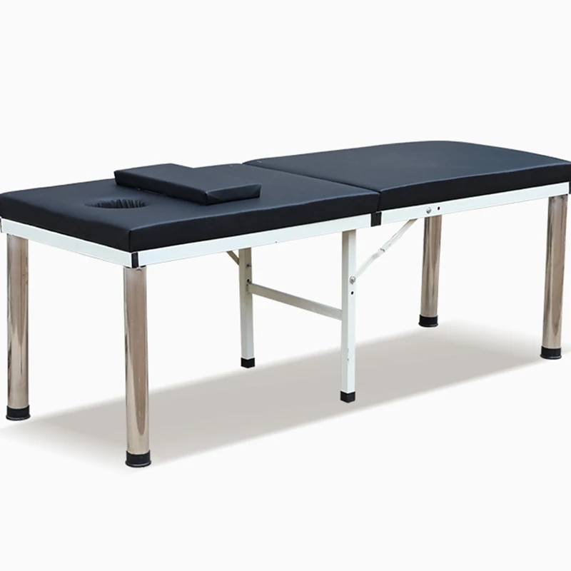 Складная черная салонная кровать портативная домашняя с ресницами для девочек