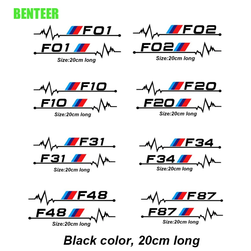 2pcs Power Motorsport Car Windows Sticker For BMW F01 F02 F10 F20 F30 F31 F34 F48 F87 | Stickers