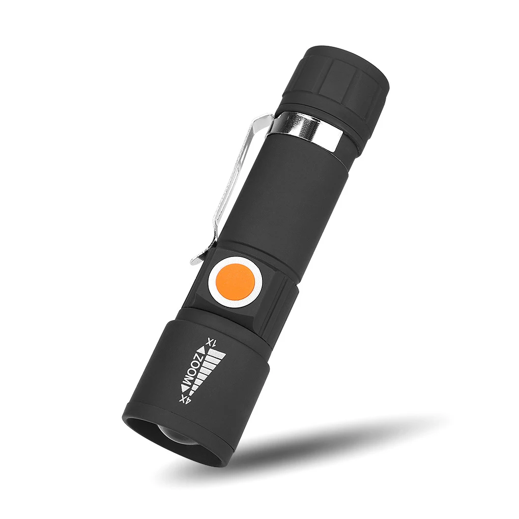 

Фонарик с аккумулятором и USB-зарядкой, 3 режима