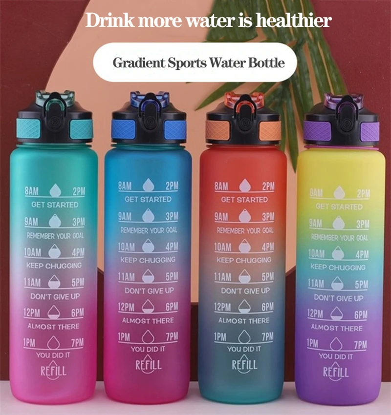 

Бутылка для воды с градиентной шкалой, 1 л