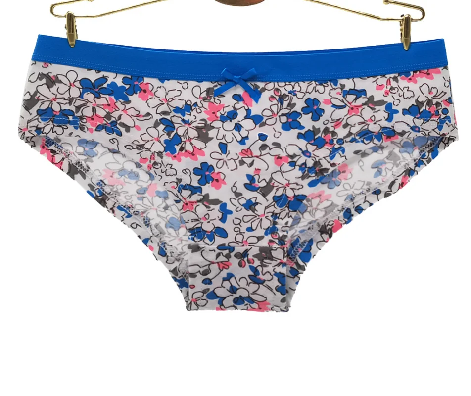 

36PCS Sports Thin Cotton Panties Low Waist Fitness Underpants Breathable Sexy Women's Underwear Flower Print Briefs