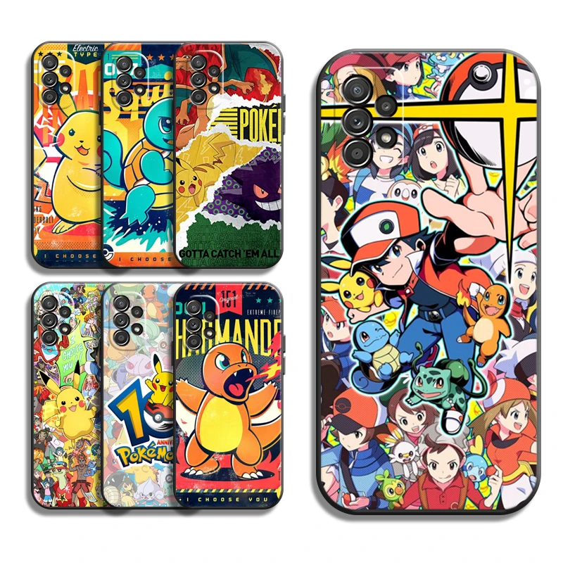 

Pokemon Pikachu Bandai Phone Cases For Samsung Galaxy A31 A32 A51 A71 A52 A72 4G 5G A11 A21S A20 A22 4G Soft TPU Funda Coque