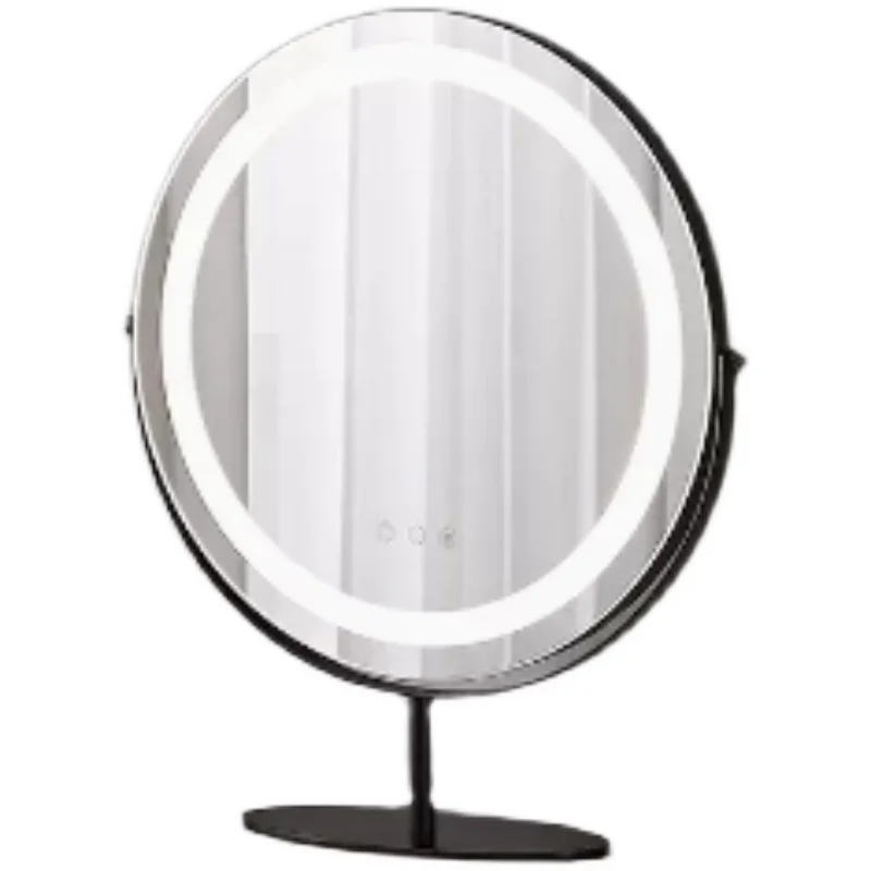 

Round Makeup Mirror Circle Small Desk Girls Bedroom Aesthetic Light Standing Mirrors Espejos Redondos Home Decorate Accessories