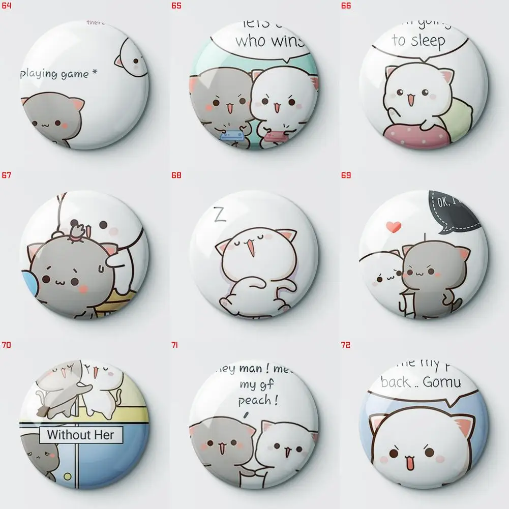 

Персик и Гома 064 072 броши на пуговицы заколка ювелирный аксессуар индивидуальная брошь модные значки на лацкан