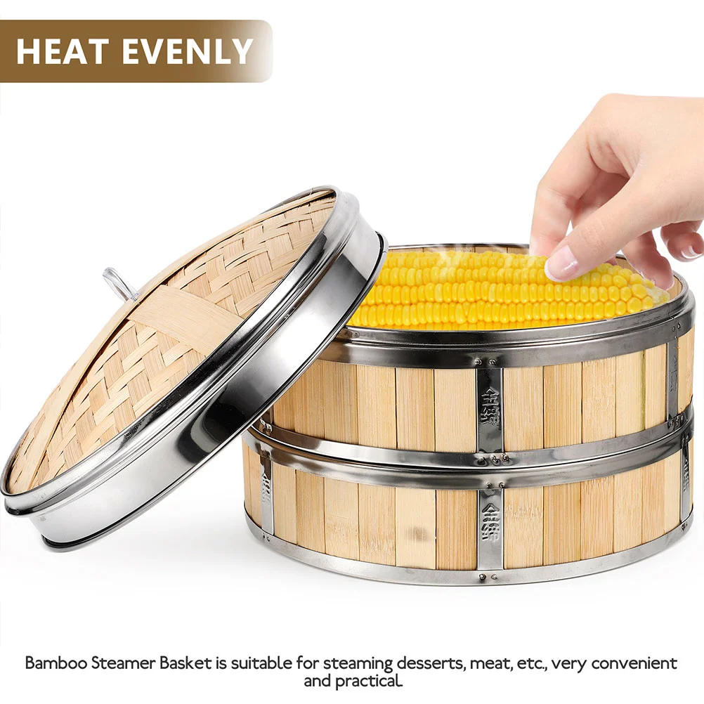 Длинная пароварка Bao корзины для азиатской кухни приготовления пищи бамбуковая