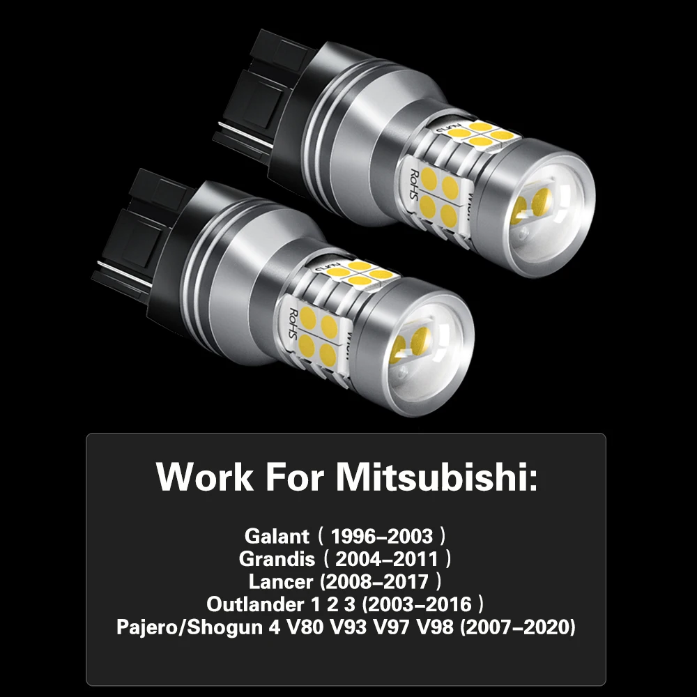 2x Светодиодная лампа задсветильник хода W21W 7440 T20 Canbus для Mitsubishi Galant Grandis Lancer Outlander 1 2