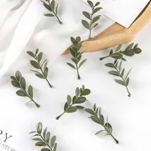 인공 식물 잎 웨딩 파티 홈 장식 액세서리, Diy 케이크 사탕 상자 화환 크리스마스 장식 꽃 화환, 50 개