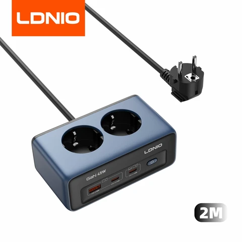 LDNIO настольный удлинитель с быстрой зарядкой 220V