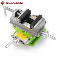 ALLSOME 3 Inch Cross Slide Vise Vice table Compound table Worktable Bench Alunimun Alloy Body For Milling drilling HT2878