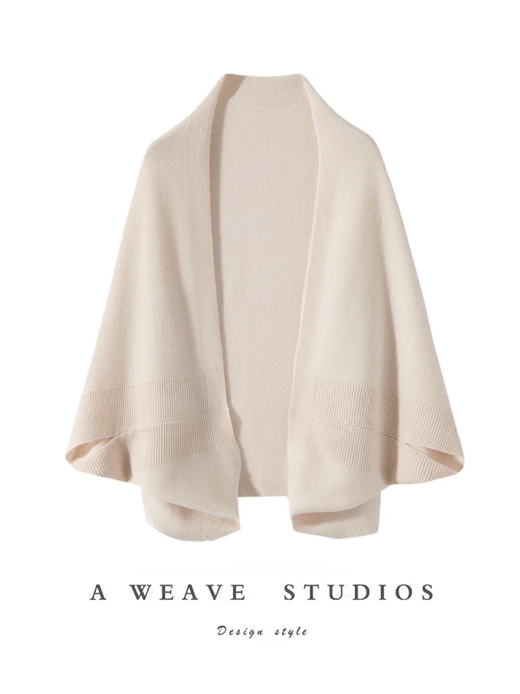 ADDONEE весенне-осенние женские накидки 100% кашемировые шали свитер высокого