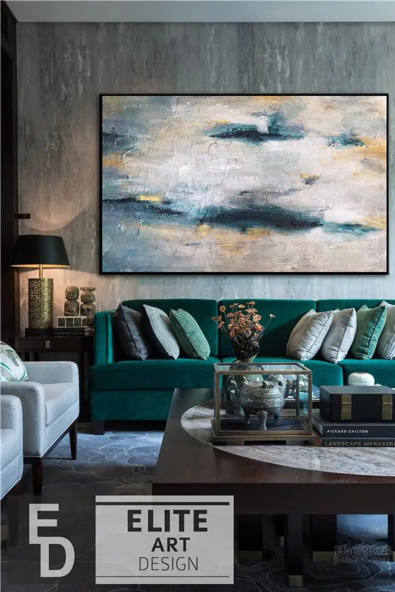

Extra Large Canvas Wall Art Abstract Huge Abstract Landscape Painting Original Contemporary Acrylic Oversized Wall Art Kitchen