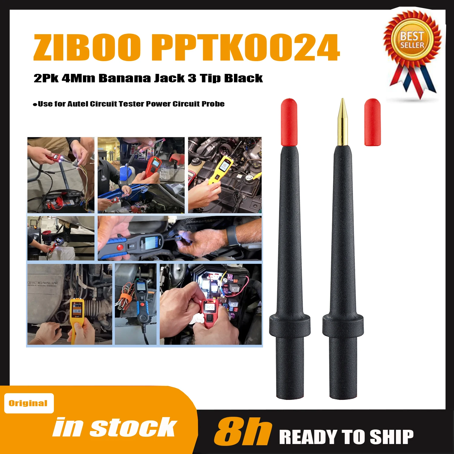 

ZIBOO PPTK0024 зонды питания черные 2 шт