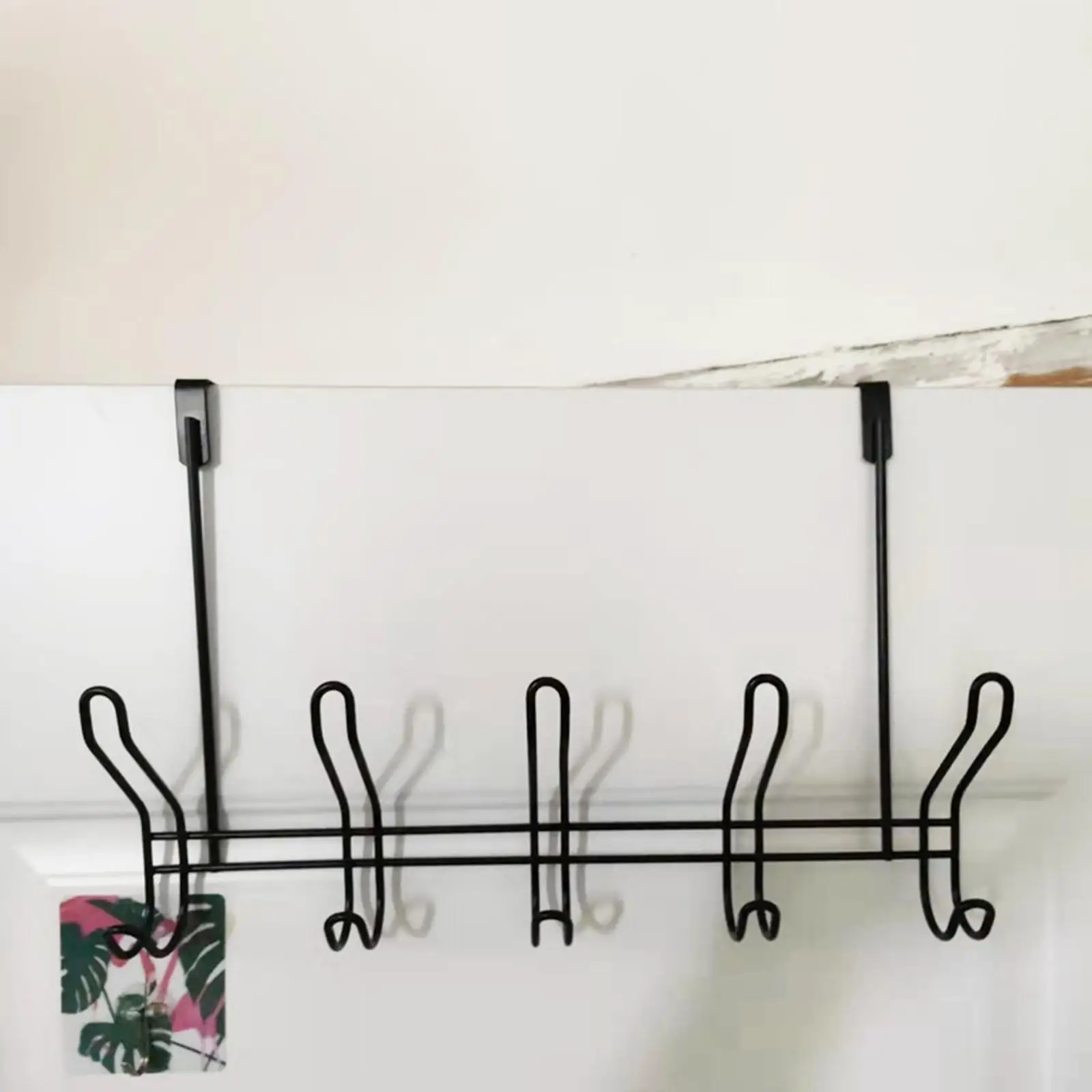 

Over The Door Hanger Rack 5 Hooks for Home Office Bathroom Coat Towel