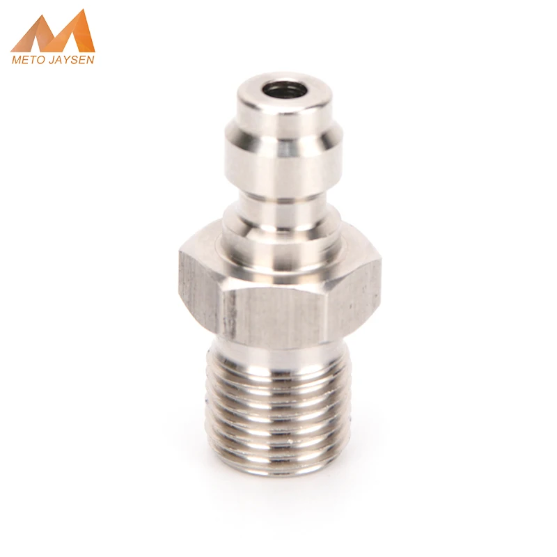 

PCP Paintball Pneumatic Quick Coupler 8MM Male Plug Adapter Fittings Air Refilling Stainless Steel 1/8NPT 1/8BSPP M10x1 1pc/set