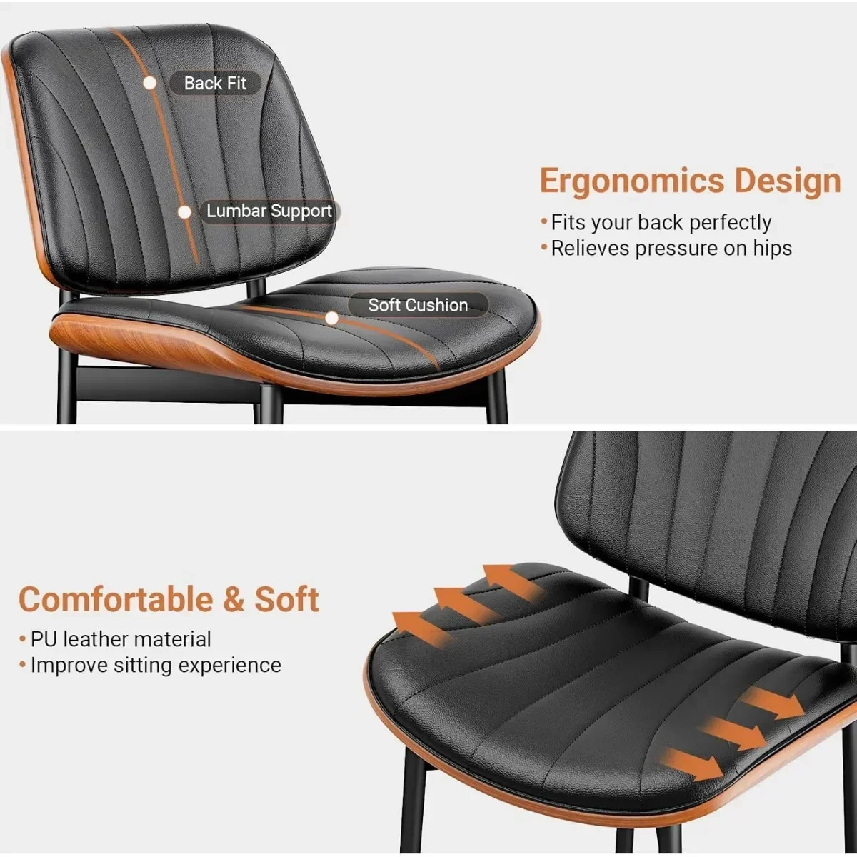 Набор из 2 обеденных стульев стулья для столовой и кухни современный стул с