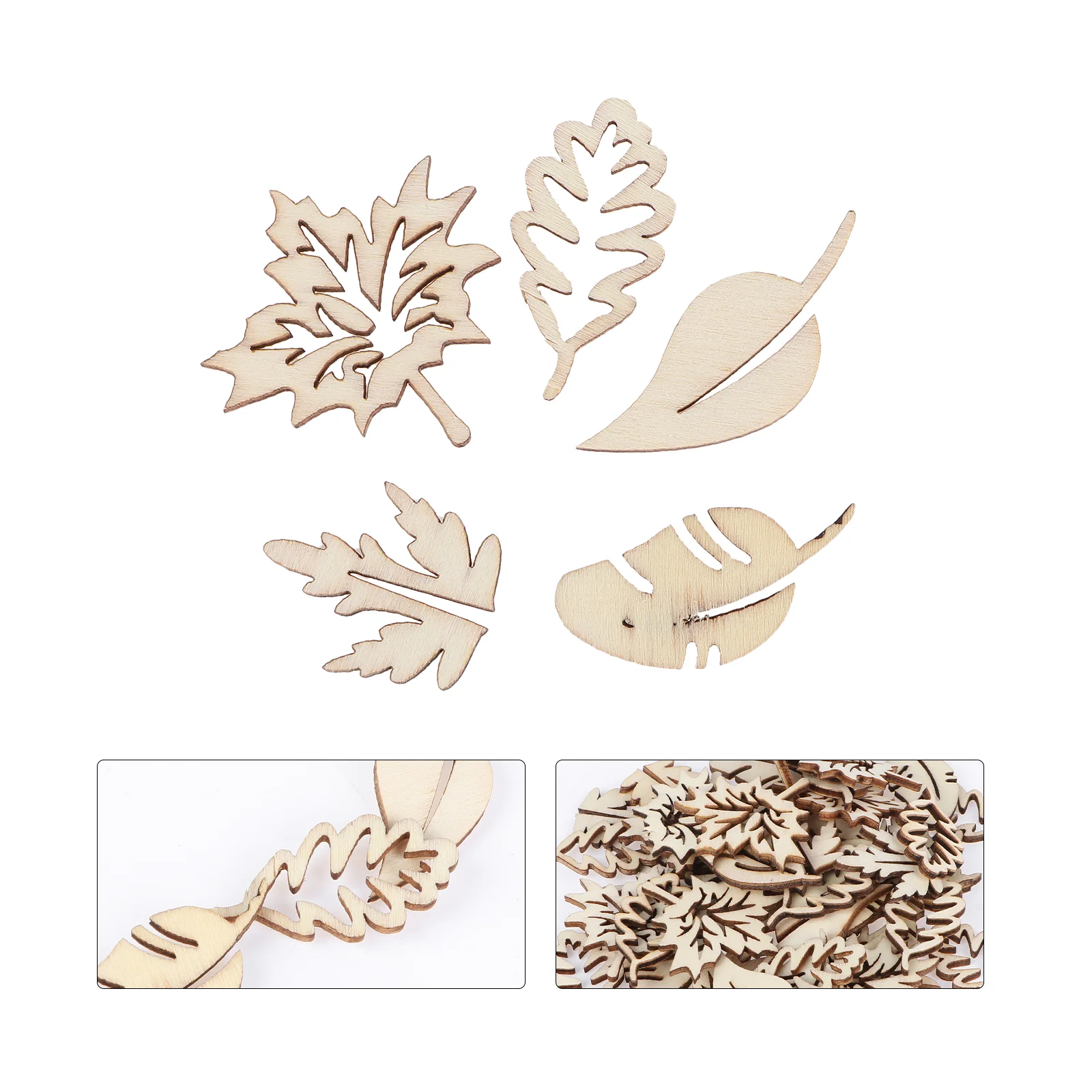 

Wood Wooden Leaf Shapes Cutouts Craft Crafts Leaves Shape Slice Diy Christmas Pieces Unfinished Chip Blank Maple Decoration