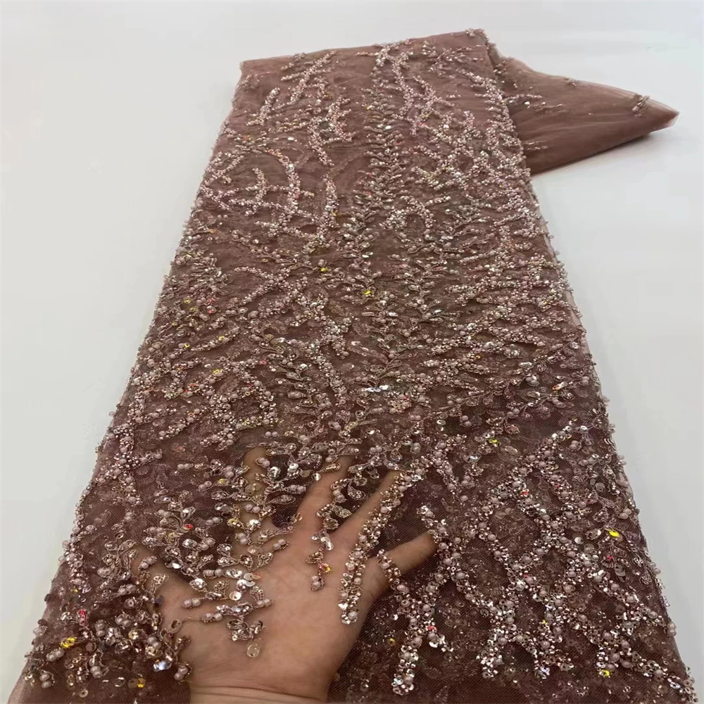 

Знакомый французский тюль, кружевная ткань, блестки, бисер для жениха, африканская сетчатая кружевная ткань, высококачественные блестки, кружево XZX54253