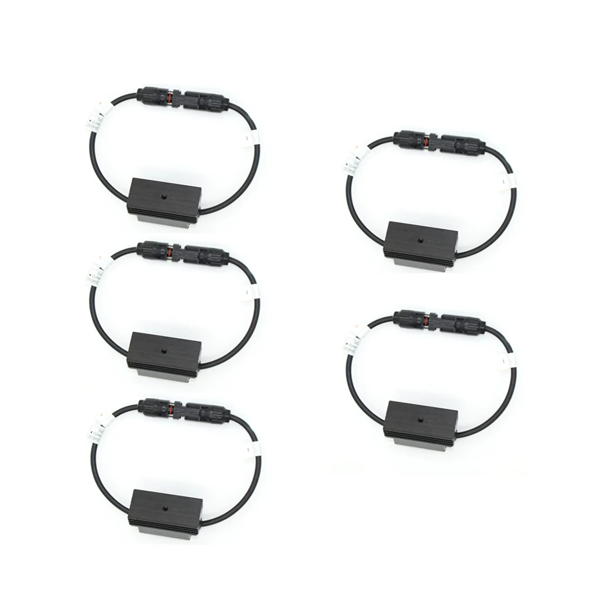 5 Pcs Outdoor Waterproof 55Amp DC 2000V Solar Connector Style Solar Panel In-Line Diode Connector IP67 for Combiner Box